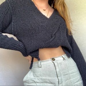 Black Cable Knit Sweater